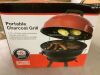 14 in. Portable Charcoal Grill in Red - Missing 1 Screw - 2