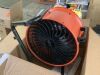 Commercial Electric 16 in. 3-Speed Drum Floor Fan in Orange High Velocity Turbo - 2