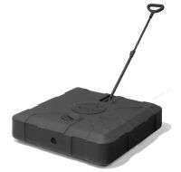 Pellebant 350 lbs. Heavy-Duty Patio Cantilever Umbrella Base with 4-Wheels and Pull Rod in Black, Sand/Water Filled