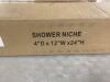 12 in. W x 24 in. H x 4 in. D Waterproof Recessed Shower Niche Storage Shelf in Brushed Nickel, No Tile Needed - 3