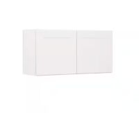 Hampton Bay Shaker 36 in. W x 12 in. D x 18 in. H Assembled Wall Bridge Kitchen Cabinet in Satin White