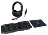 4-in-1 Gaming Bundle, Gaming Keyboard, Gaming Mouse, Gaming Headset, and Desk Pad Included, Black