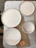 Famiware Star Stoneware Dinnerware Sets with Pasta Bowls, 24pc Dishes for 6 - 2