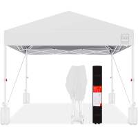 One-Person Setup Instant Pop Up Canopy w/ Case, 4 Weight Bags - 12x12ft