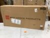 2-Door Slatted Storage Cabinet Accent Furniture w/ Foot Pads - 2