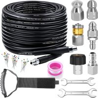 100FT Sewer Jetter Kit for Pressure Washer, 5800PSI Drain Cleaner Hose