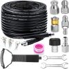 100FT Sewer Jetter Kit for Pressure Washer, 5800PSI Drain Cleaner Hose
