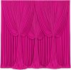 4 Panels Hot Pink Backdrop Curtains for Wedding Party Wrinkle Free Backdrop Curtain Drapes Fabric Decoration Fuchsia Photo Back Drop Cloth for Baby Shower Photography Stage Reception
