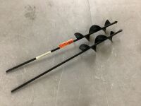 Lot of (2) Husky 24 in. Bulb Planter Auger for Power Drills