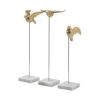 Aya Gold Metal Decorative Birds, Set of 3