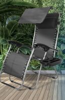 Steel Mesh Zero Gravity Reclining Folding Lounge Patio Chair