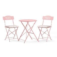 VINGLI 3-Piece Outdoor Folding Bistro Table and Chairs Set
