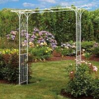 VINGLI 81.1W x 81.8H Flat Top Steel Garden Arbor