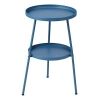 15.16-Inch Trapezoidal Double-Layer Round Tray Garden Iron Side Table