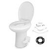 VINGLI Portable HEPE RV Toilet with Foot Pedal Flush for Camping White