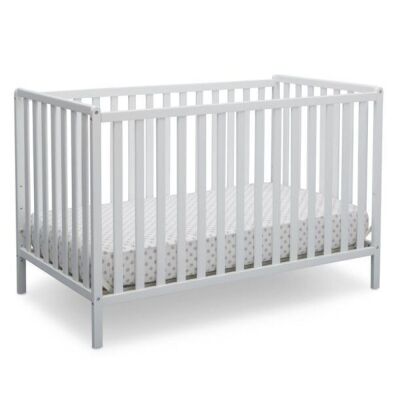 Delta Children Heartland 4-in-1 Convertible Crib, Bianca White