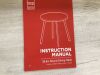 Mid-Century Modern Round Dining Table w/ Adjustable Feet - 35.5in - 4
