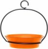 Cuban Hanging Bird Bath or Feeder, Recycled Glass, 20.3 oz Capacity, Orange