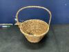 Handwoven Medium Gift Basket w/Collapsible Handle For Celebrations, 15 Inch - 2