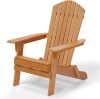 VINGLI Folding Adirondack Chair, Wood Adirondack Chairs for Outdoor, Foldable Fire Pit Chairs for Patio, BBQ, Porch, Yard, Pool