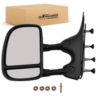 Left Manual Mirror for Ford E150/E250 2003-2014 Manual Black Textured