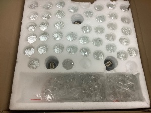 3 Bulb Crystal Flushmount Light, E-Commerce Return, Sold as is