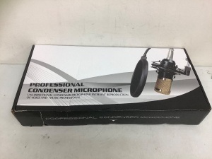 Professional Condenser Microphone, Appears new, Sold as is