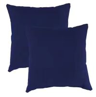 16 in. L x 16 in. W x 4 in. T Square Outdoor Throw Pillow in Darkness (2-Pack)