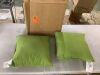 16 in. L x 16 in. W x 4 in. T Square Outdoor Throw Pillow in Pine Green (2-Pack) - 2