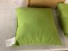 16 in. L x 16 in. W x 4 in. T Square Outdoor Throw Pillow in Pine Green (2-Pack) - 3