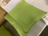 16 in. L x 16 in. W x 4 in. T Square Outdoor Throw Pillow in Pine Green (2-Pack) - 4
