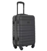 Kensie 20 in. Black Rolling Hard Case Carry-On with Luggage Tag
