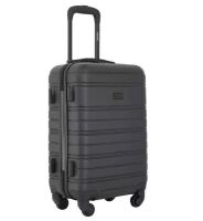 Kensie 20 in. Black Rolling Hard Case Carry-On with Luggage Tag