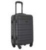 Kensie 20 in. Black Rolling Hard Case Carry-On with Luggage Tag