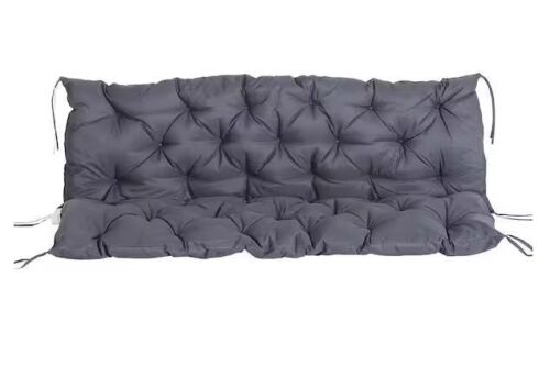 Outsunny 38.5 in. x 59 in. Replacement Outdoor 3-Seater Swing Cushions in Dark Gray