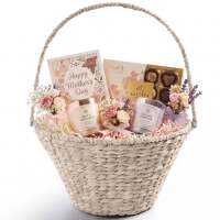 Handwoven Large Gift Basket for DIY Holiday's & Celebrations, W/Handle, 20In