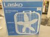 Lasko 20 in. 3 Speed Air Circulating Box Fan for Home in White with Save Smart Technology, 1820 CFM and Carry Handle - 4