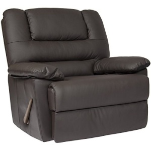 Deluxe Padded PU Leather Rocking Recliner Chair 