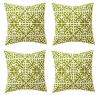 Greendale Home Fashions Grass Lattice Square Outdoor Throw Pillow (4-Pack)