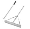 60 in. Handle Landscape Rake, 20 in. Aluminum Head, Durable Leveling Tool for Landscaping, Asphalt
