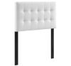 MODWAY Lily White Twin Upholstered Vinyl Headboard