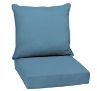 ARDEN 24 in. in. x 48 in. 2-Piece Deep Seating Outdoor Lounge Chair Cushion in French Blue Texture