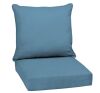 ARDEN 24 in. in. x 48 in. 2-Piece Deep Seating Outdoor Lounge Chair Cushion in French Blue Texture