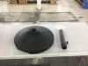 80 lbs. HDPE Round Patio Umbrella Base Free Standing Heavy Duty Base Water and Sand in Black - 2