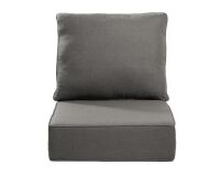 24 in. x 24 in. x 6 in. 2-Piece Olefin Deep Thick Seating Outdoor Lounge Chair Sofa Replacement Cushion Set in Gray