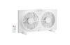 Hampton Bay 9 in. 3-Speed Digital Window Fan with Remote Control in White