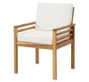Pure Garden Okemo Acacia Outdoor Dining Chair with Cushion