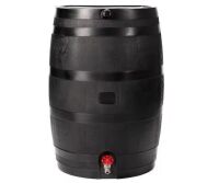 RTS Home Accents 50 Gal. Rain Barrel in Black with Plastic Spigot