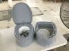 VINGLI Portable Toilet with Detachable Inner Bucket Removable Paper Holder Grey - 3