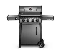 NAPOLEON Freestyle 425 4-Burner Propane Gas Grill in Graphite Grey with Cast Iron Cooking Grids - Small Dent in Lid